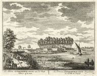 135782 Gezicht uit het noorden op de Vecht tussen Hinderdam en Weesp met het fort Uitermeer en de Uitermeerse sluis.
